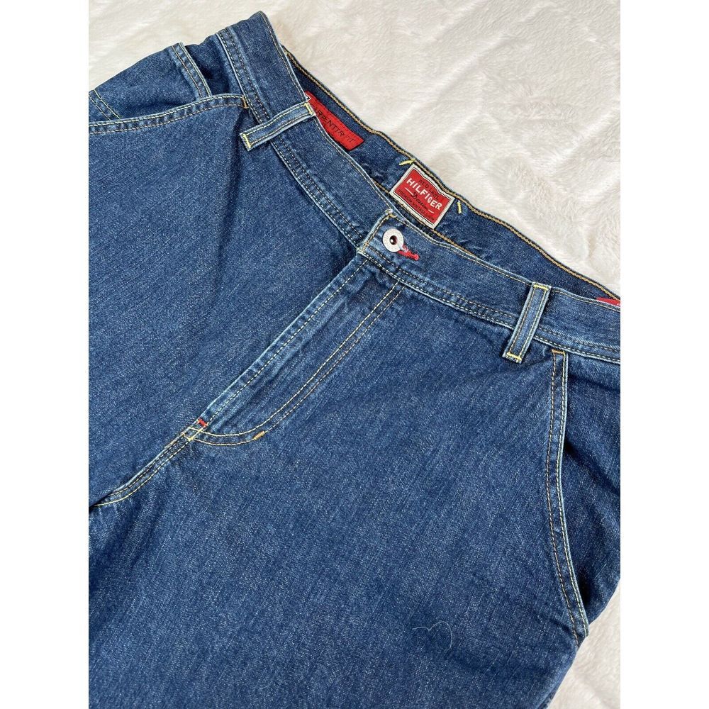 Vintage Tommy Hilfiger Jeans Mens Carpenter Red Label Hip Hop Baggie - Sz 32x27